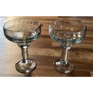 Libbey Yucatan Margarita Glasses Set Of 2 Heavy Glasses 6.75”